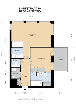 Floorplan - Korfstraat 70, 1433 DD Kudelstaart